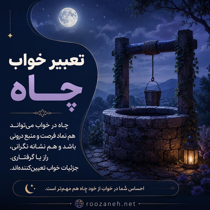 تصویر نمادین چاه عمیق و تاریک در خواب