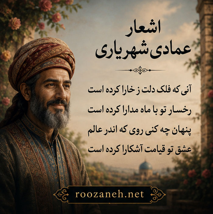 اشعار عمادی شهریاری (غزلیات، رباعیات، قطعات و ...) 4 غزلیات عمادی شهریاری