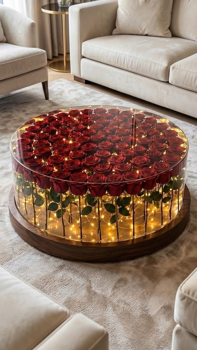 ایده چیدمان میز جلو مبلی با وسایل دکوراتیو ساده