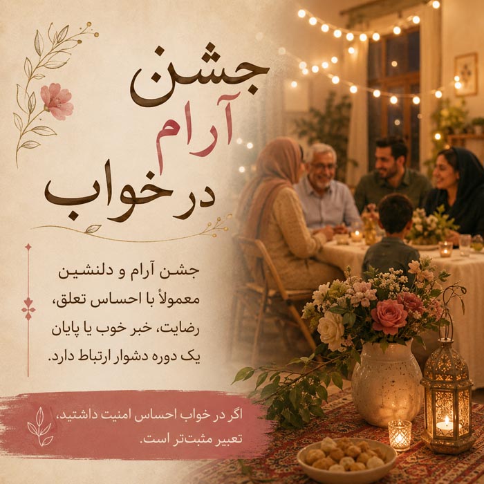 تعبیر خواب جشن آرام و خانوادگی با احساس تعلق