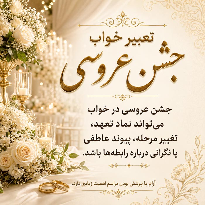 تعبیر خواب جشن عروسی و نماد تعهد و تغییر مرحله
