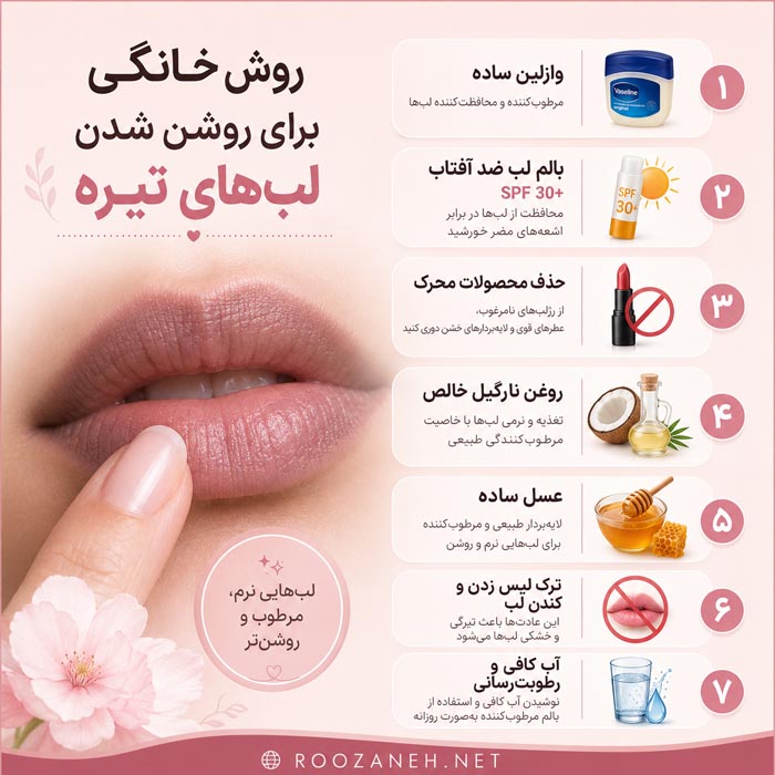 ۷ روش خانگی برای روشن شدن لبهای تیره؛ راهنمای کامل و ایمن 4 روشن کردن لب تیره