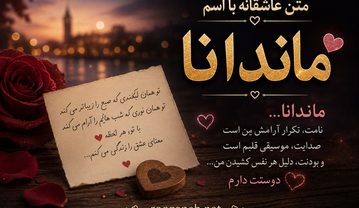 متن عاشقانه با اسم ماندانا / جملات رمانتیک و دلبرانه برای عشقم ماندانا متن عاشقانه با اسم ماندانا