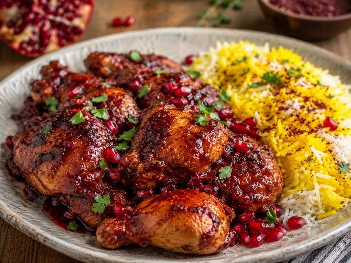 طرز تهیه مرغ سماقی ویژه و خوشمزه بدون فر با طعمی ترش و متفاوت