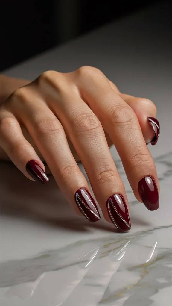لاک ژل پاییزی شیک با ترکیب رنگ‌های گرم