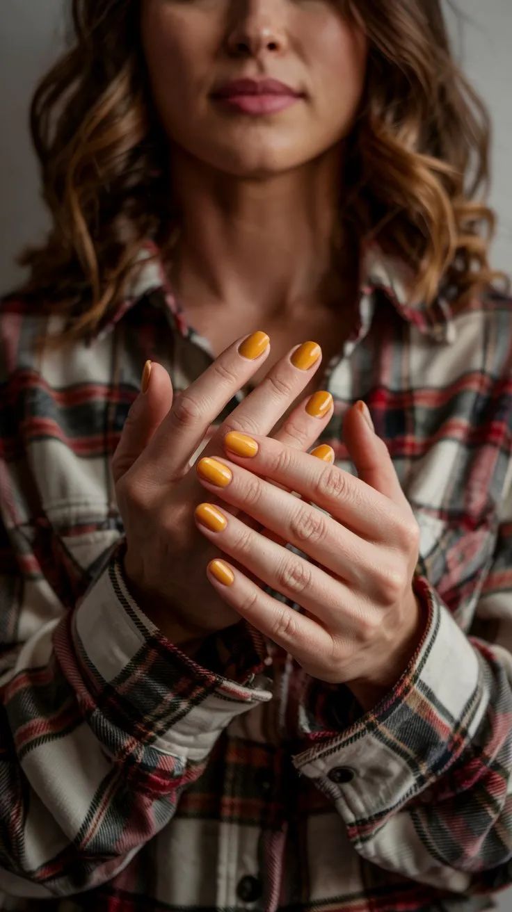 مدل طراحی ناخن شرابی و خردلی برای پاییز