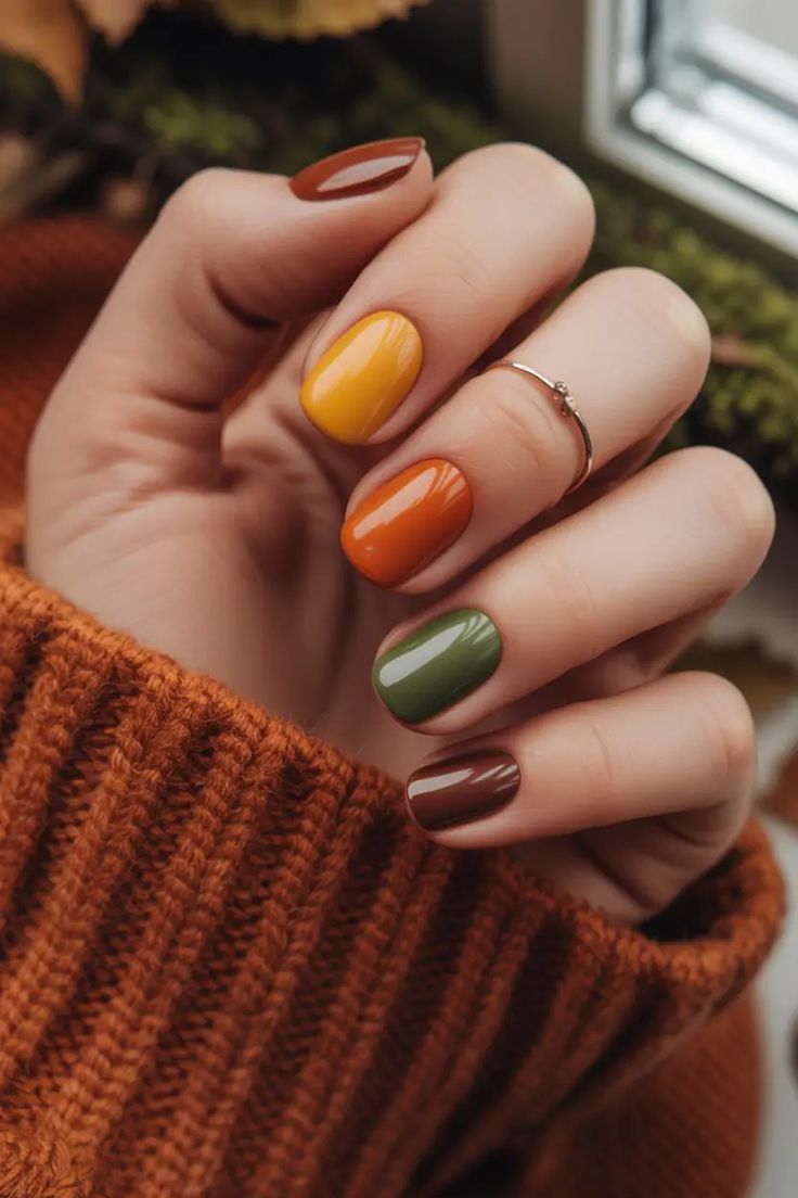 ایده لاک ژل شرابی برای استایل پاییزی