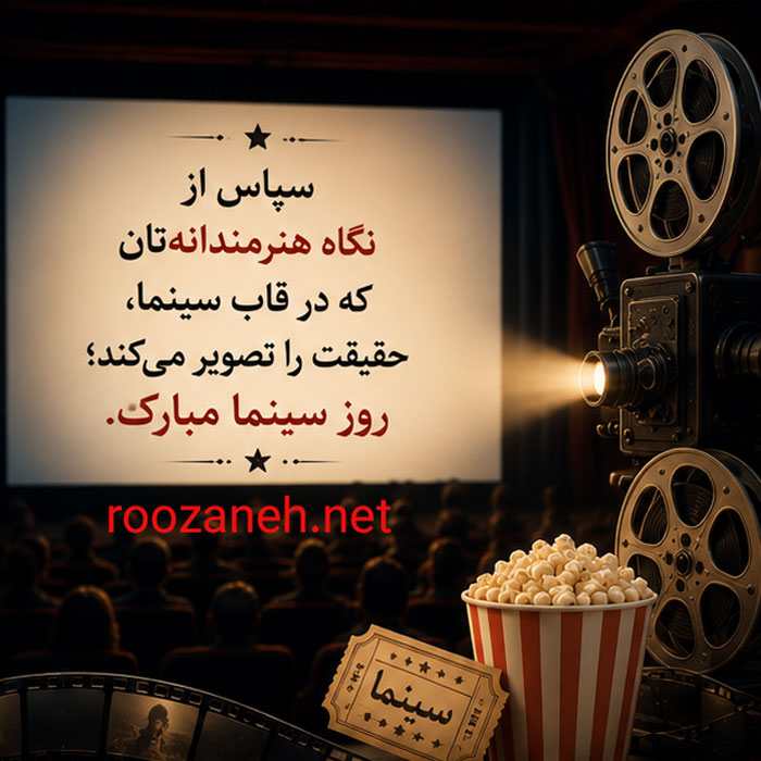 عکس نوشته و متن تبریک روز ملی سینما | ۲۱ شهریور، روز هنر هفتم 12 عکس تبریک روز سینما برای استوری