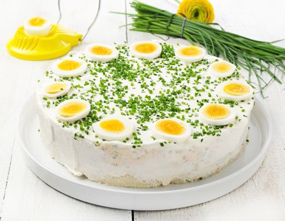 تزیین سالاد الویه؛ 100 ایده برای تولد، مدرسه و مهمانی 35 مدل ساده و شیک تزیین سالاد الویه قالبی؛ مدل 36