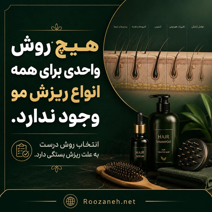 تفاوت علت‌های ریزش مو و نبود یک روش واحد برای همه افراد