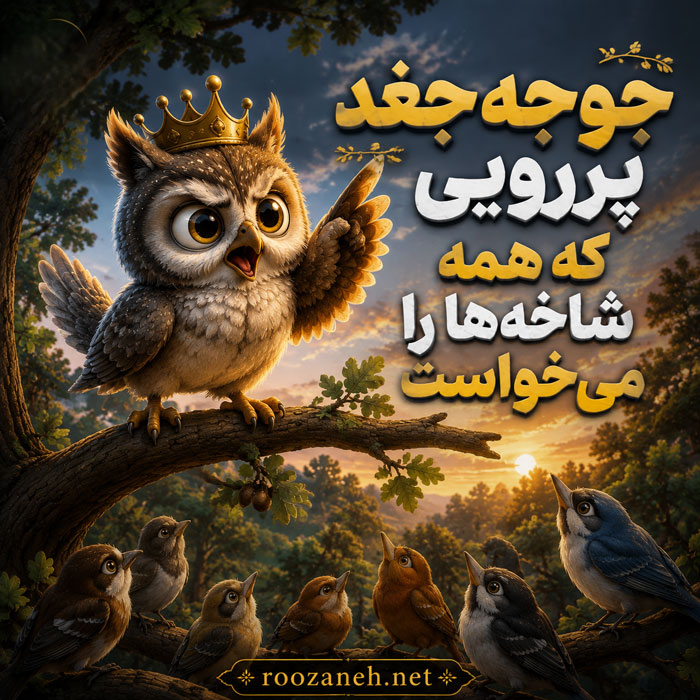 قصه برای بچه های پر رو | داستانهای آموزنده برای اصلاح رفتار زیادهخواهانه کودکان 7 قصه دهم: «جوجهجغد پررویی که همه شاخهها را میخواست»