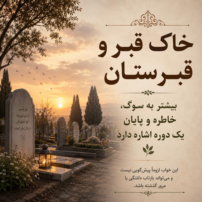 تعبیر خواب خاک؛ معنی دیدن خاک، گرد و غبار و خاکبرداری در خواب 9 خاک قبر و قبرستان در تعبیر خواب