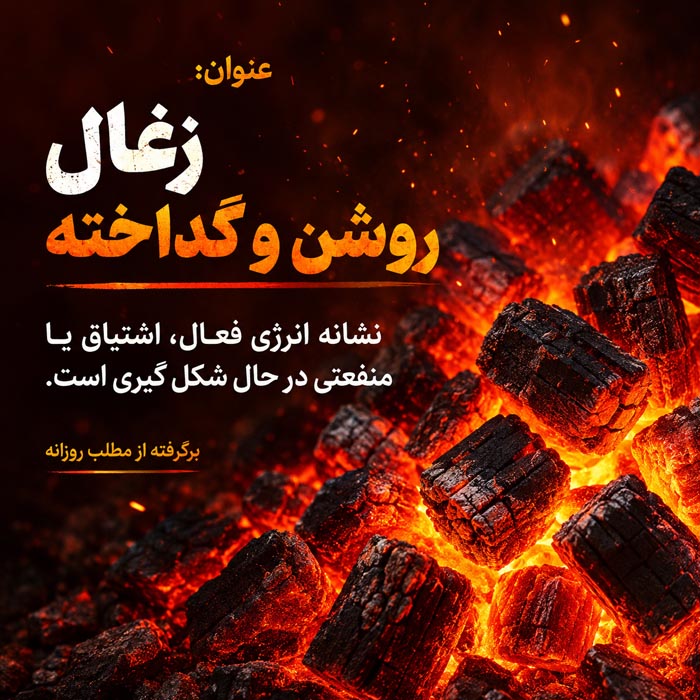 تعبیر خواب ذغال؛ معنی زغال سیاه، روشن، گداخته، دود و خاکستر 4 زغال روشن و گداخته در تعبیر خواب