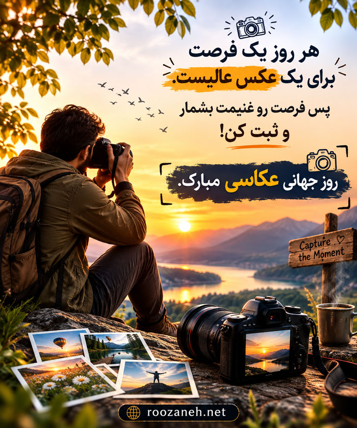 عکس تبریک روز عکاس