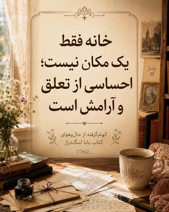 پیام بابا لنگ دراز درباره خانه تعلق و آرامش