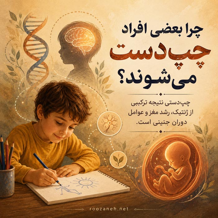چرا بعضی افراد چپدست میشوند؟ همه چیز درباره چپدستها 3 چرا بعضی افراد چپدست میشوند و نقش ژنتیک و رشد مغز