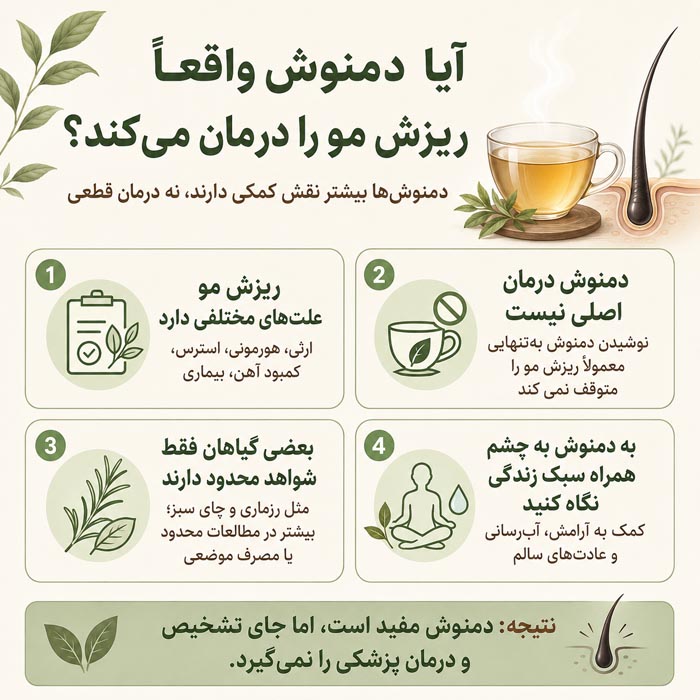 چای سبز و دمنوش‌های گیاهی مناسب سلامت مو