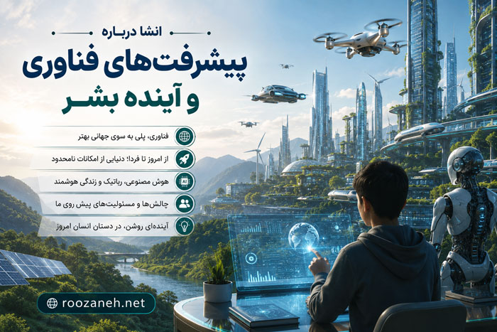 انشا درباره پیشرفتهای فناوری و آینده بشر | مجموعه جدید و اختصاصی برای دانشآموزان 1 انشا درباره پیشرفتهای فناوری و آینده بشر | مجموعه جدید و اختصاصی برای دانشآموزان