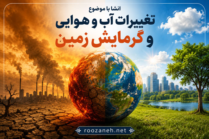 انشا با موضوع تغییرات آب و هوایی و گرمایش زمین ( جدید، اختصاصی و حرفه ای ) 1 انشا با موضوع تغییرات آب و هوایی و گرمایش زمین ( جدید، اختصاصی و حرفه ای )