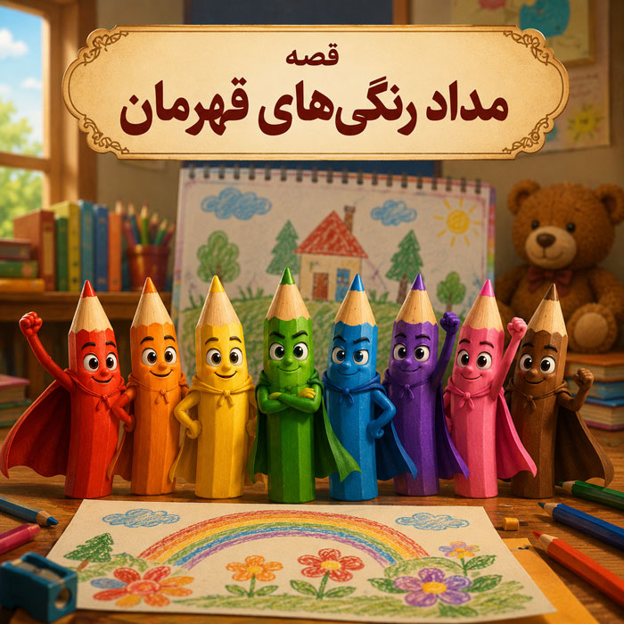  قصه سوم: «مداد رنگی‌های قهرمان»