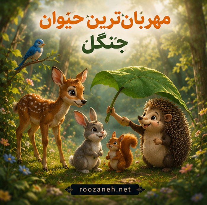 قصه های آموزنده برای کودکان | داستانهای پندآمیز و اخلاقی برای رشد شخصیت کودکان 4 «مهربانترین حیوان جنگل»
