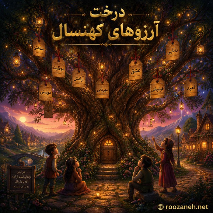 قصه های بچگانه جادویی | داستانهای پر از جادو و شگفتی برای کودکان 4 قصه پنجم: «درخت آرزوهای کهنسال»