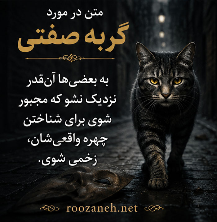 جمله درباره آدم های گربه صفت
