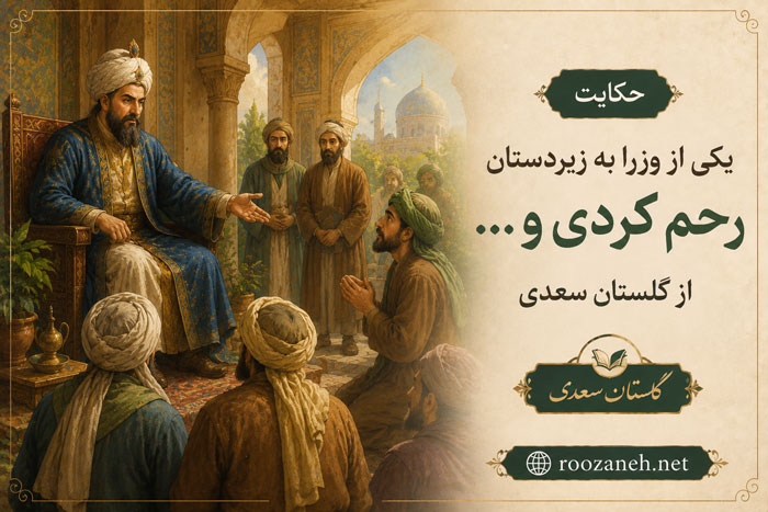 حکایت یکی از وزرا به زیردستان رحم کردی و ... از گلستان سعدی با تفسیر 1 حکایت یکی از وزرا به زیردستان رحم کردی و ... از گلستان سعدی با تفسیر