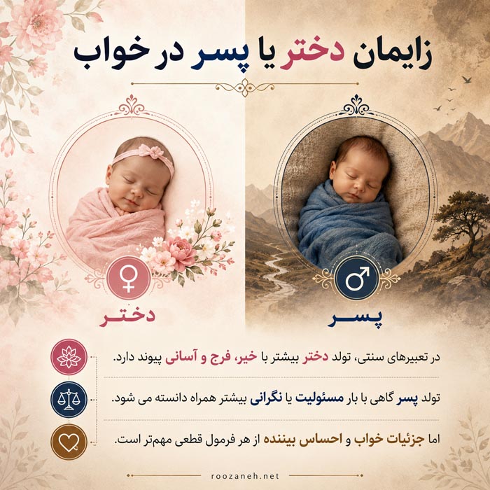تعبیر خواب زایمان؛ کاملترین معنی زایمان دختر، پسر، دوقلو و سزارین 6 تعبیر خواب زایمان دختر یا پسر و تفاوت معنی جنسیت نوزاد