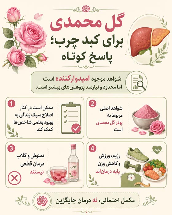 مطالعه انسانی درباره مصرف گل محمدی و کبد چرب