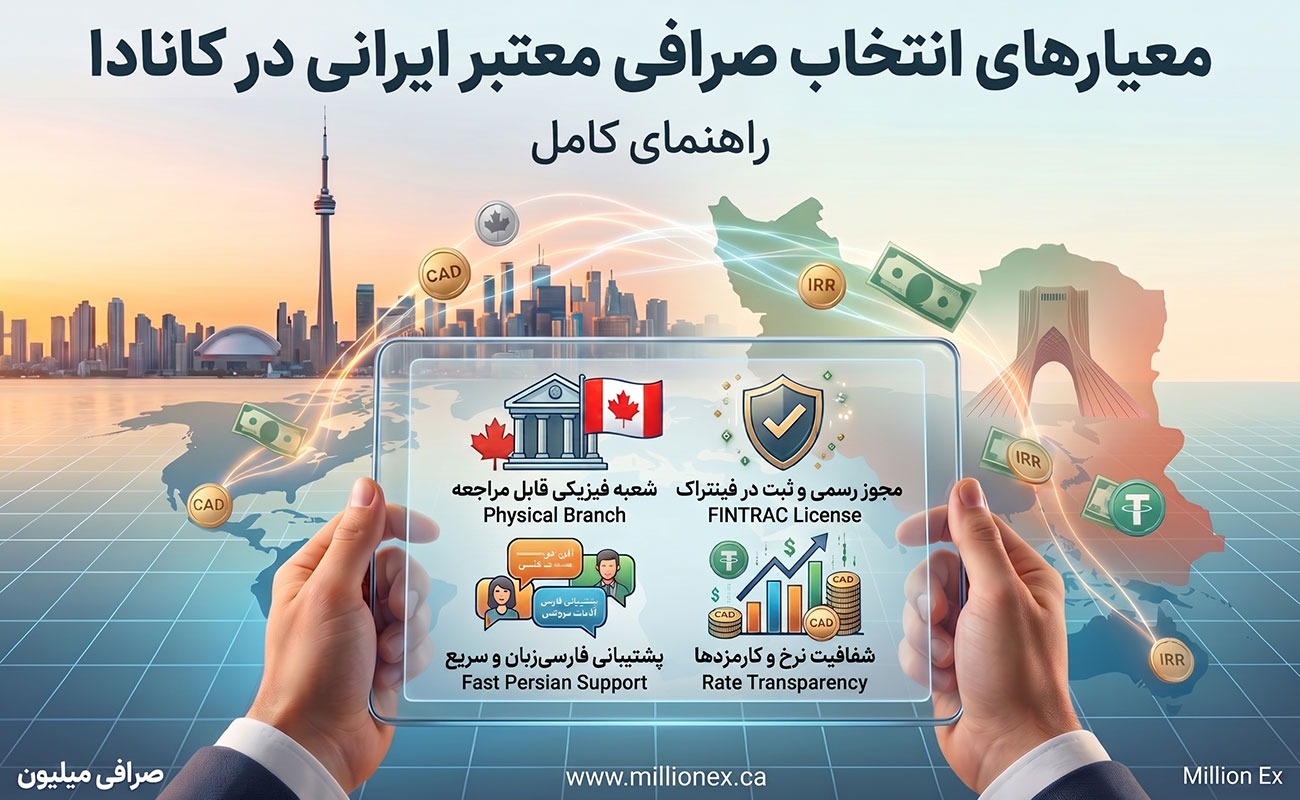 معیارهای انتخاب صرافی معتبر ایرانی در کانادا چیست؟ 1 معیارهای انتخاب صرافی ایرانی معتبر در کانادا | راهنمای کامل