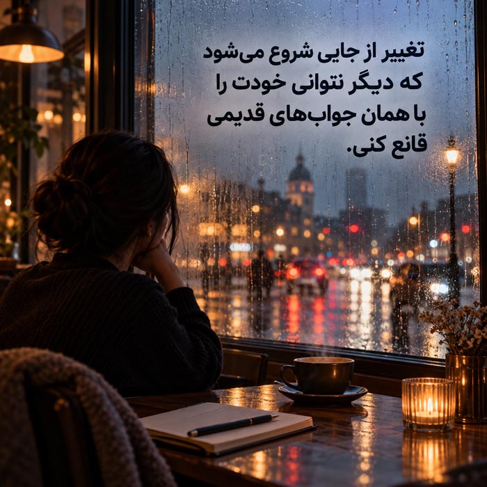 متن درباره رها کردن نسخه قدیمی خودمان