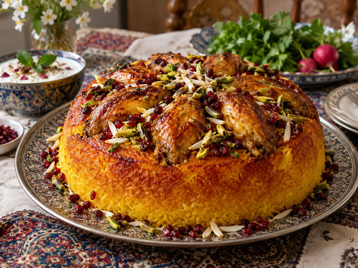 طرز تهیه تهچین بال مرغ مجلسی؛ طلایی، قالبی و برشته با تمام فوتوفنها 5 طرز تهیه تهچین بال مرغ مجلسی؛ طلایی، قالبی و برشته با تمام فوتوفنها
