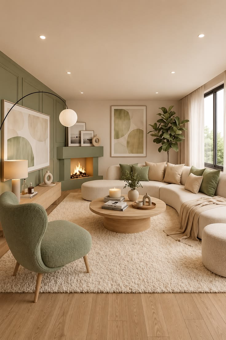 دکوراسیون کرمی شیک؛ راهنمای ست کردن مبل، پرده، فرش و رنگهای مکمل 20 پرده مناسب دکوراسیون کرمی؛ ایده 4
