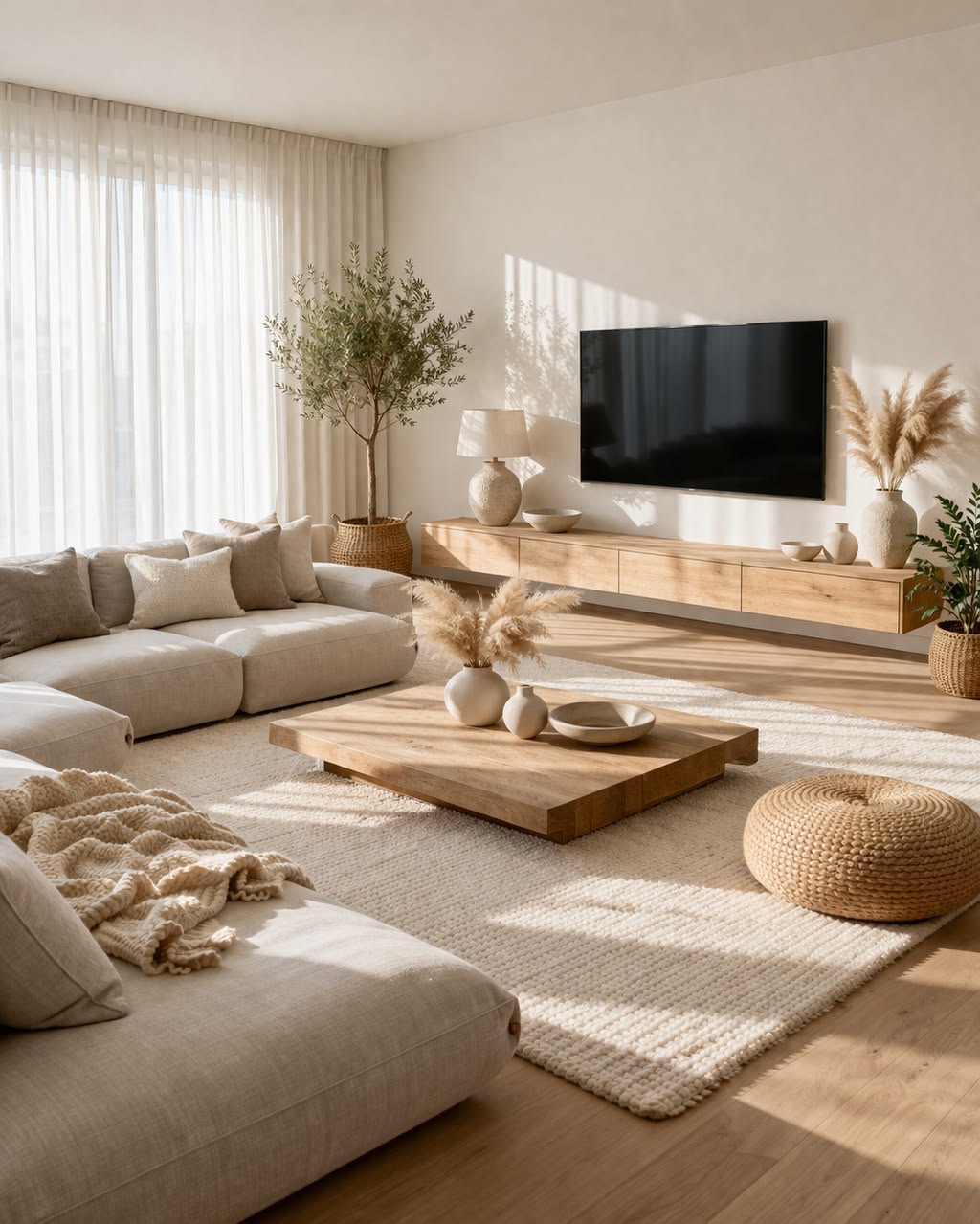 دکوراسیون کرمی شیک؛ راهنمای ست کردن مبل، پرده، فرش و رنگهای مکمل 22 فرش مناسب دکوراسیون کرمی و مبل کرم؛ ایده 2
