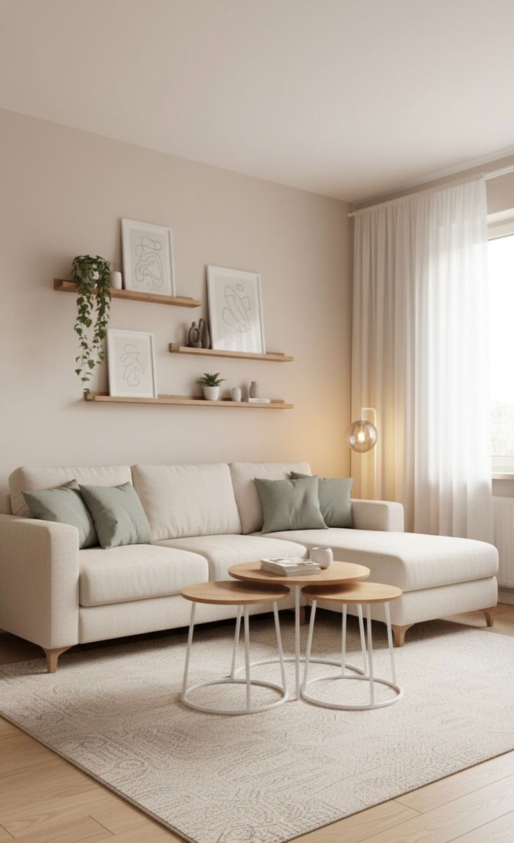دکوراسیون کرمی شیک؛ راهنمای ست کردن مبل، پرده، فرش و رنگهای مکمل 7 کاربرد رنگ کرم در دکوراسیون خانه؛ ایده 2