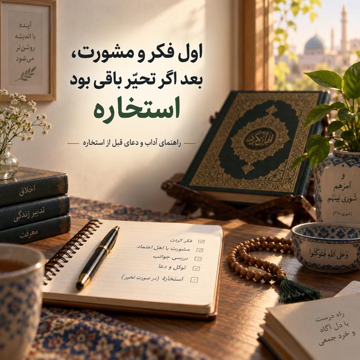 قبل استخاره چه بگوییم؟ دعای معتبر قبل از استخاره با قرآن، تسبیح و برای ازدواج 5 استخاره برای ازدواج پس از تحقیق و مشورت