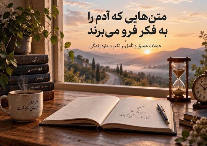 متنهایی که آدم را به فکر فرو میبرند؛ جملات عمیق و تأملبرانگیز درباره زندگی 1 متنهای عمیق و تأملبرانگیز درباره زندگی