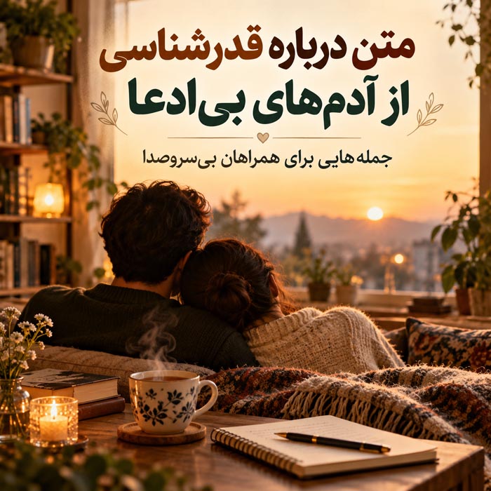 متن درباره قدرشناسی از آدمهای بیادعا؛ ۱۲۰ جمله برای همراهان بیسروصدا 1 متن درباره قدرشناسی از آدمهای بیادعا؛ ۱۲۰ جمله برای همراهان بیسروصدا