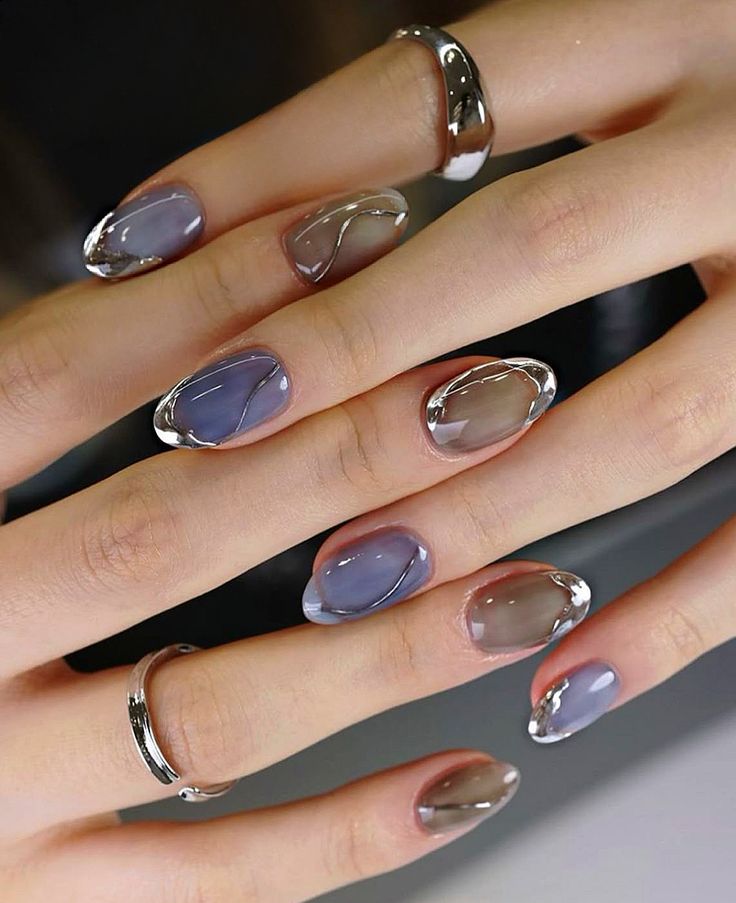 ایده طراحی ناخن با لاک ژل آیس سرامیکی