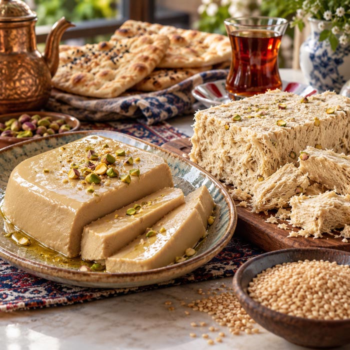 فرق حلواشکری و حلواارده چیست؟ مواد، بافت، ارزش غذایی و روش تشخیص هنگام خرید 3 فرق حلواشکری و حلواارده چیست؟ مواد، بافت، ارزش غذایی و روش تشخیص هنگام خرید