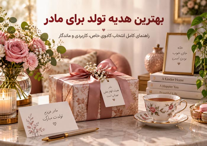 بهترین هدیه تولد برای مادر؛ راهنمای کامل انتخاب کادوی خاص، کاربردی و ماندگار 1 ایده هدیه تولد برای مادر