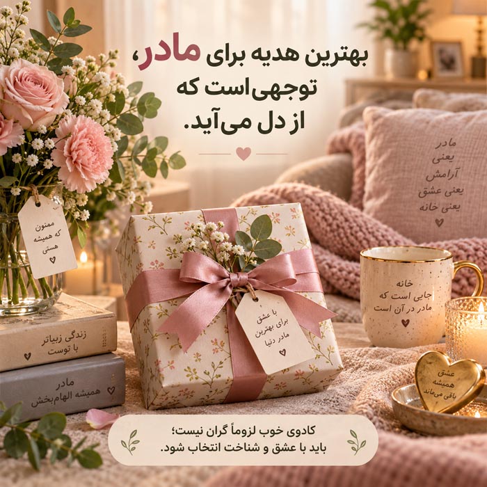 بهترین هدیه تولد برای مادر؛ راهنمای کامل انتخاب کادوی خاص، کاربردی و ماندگار 9 هدیه لوکس و شیک برای تولد مادر