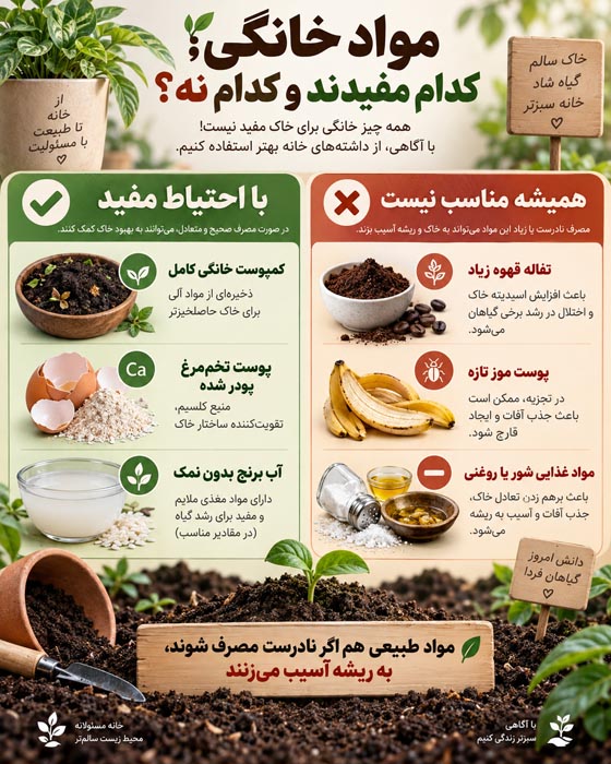 مواد خانگی تقویت خاک