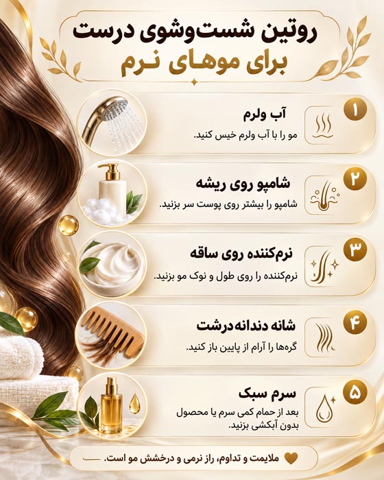 چگونه موهایی نرم و براق مثل ابریشم داشته باشیم؟ راهنمای کامل مراقبت از مو 4 چگونه موهایی نرم و براق مثل ابریشم داشته باشیم؟ راهنمای کامل مراقبت از مو