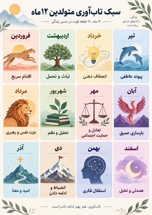 کدام متولدین در شرایط سخت مقاومترند؟ بررسی کامل ۱۲ ماه 4 تاب آوری متولدین هر ماه