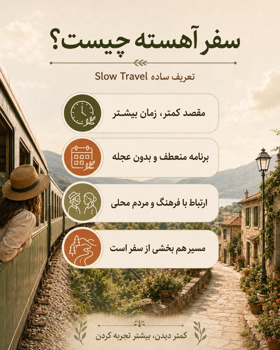 سفر آهسته (Slow Travel) چیست؟ راهنمای سفر آرام و بهترین مقصدهای ایران 5 برنامهریزی سفر آهسته با نقشه و وسایل ضروری