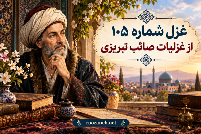 غزل شماره ۱۰۵ از غزلیات صائب تبریزی / از بلندی مانع گردش شود افلاک را + تفسیر 1 غزل شماره ۱۰۵ از غزلیات صائب تبریزی / از بلندی مانع گردش شود افلاک را + تفسیر