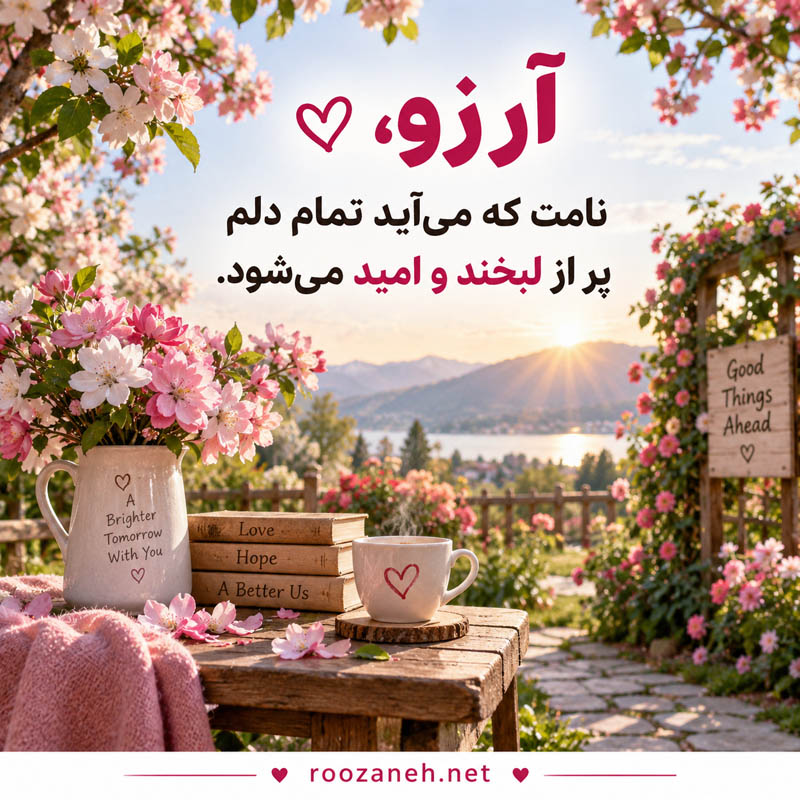متن عاشقانه با اسم آرزو | جملات رمانتیک و دلبرانه برای عشقم آرزو جان 3 عکس نوشته عاشقانه برای آرزو