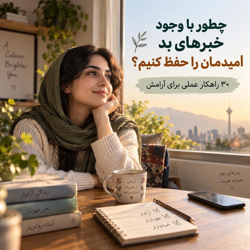 چطور با وجود خبرهای بد امیدمان را حفظ کنیم؟ ۳۰ راهکار عملی برای آرامش 1 چطور با وجود خبرهای بد امیدمان را حفظ کنیم؟ ۳۰ راهکار عملی برای آرامش